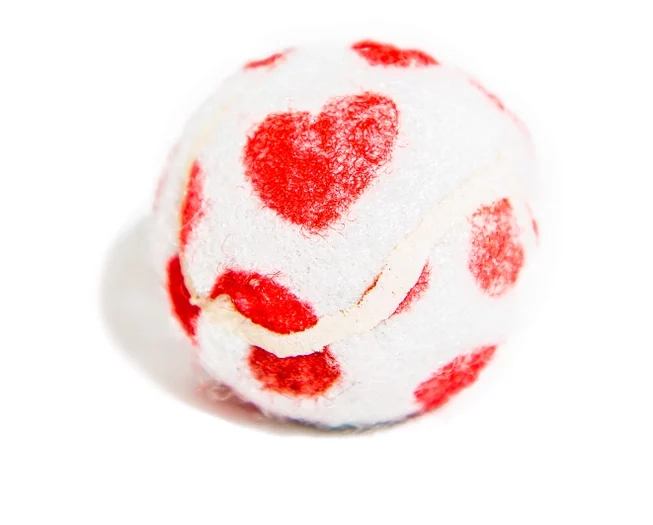 Balles de tennis coeur