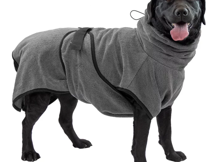 Peignoir absorbant en microfibre