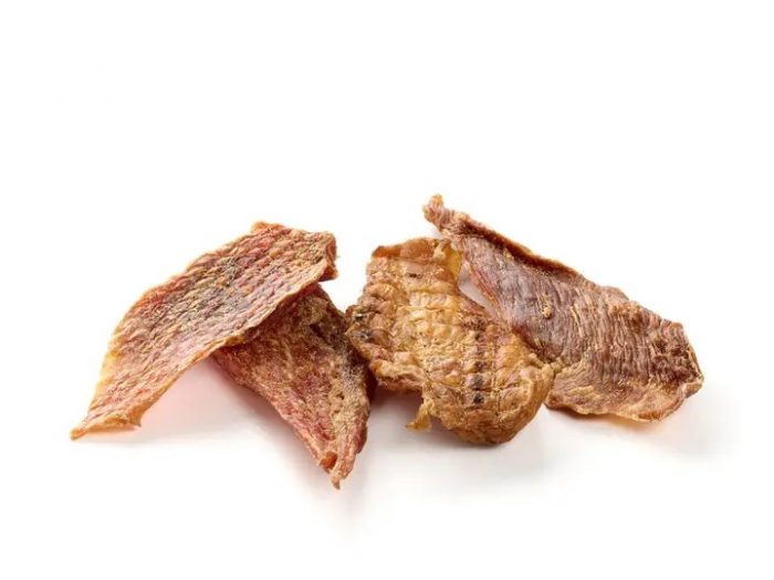 Filets de poulet séché