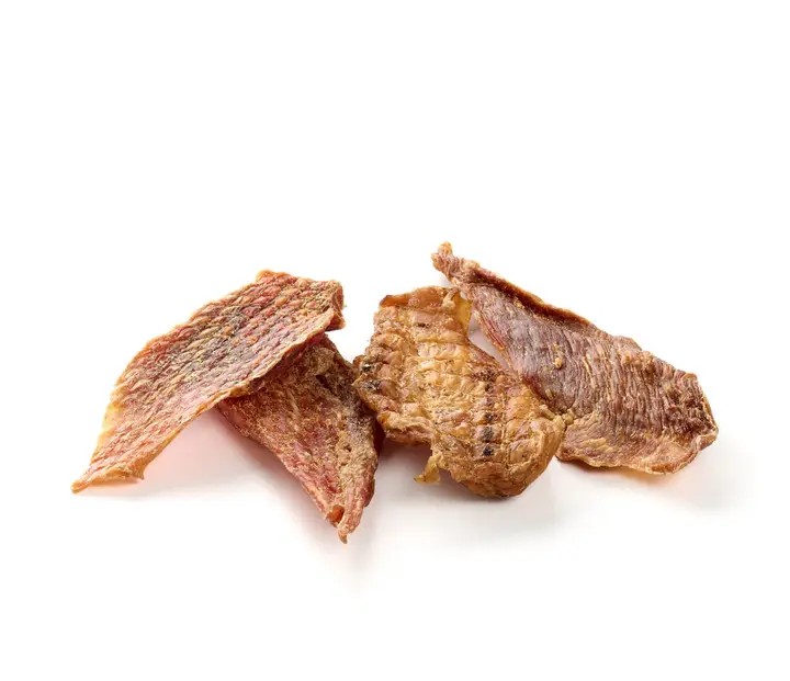 Filets de poulet séché